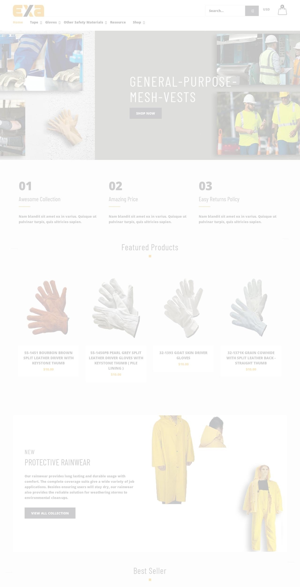 exatape.com shopify website screenshot