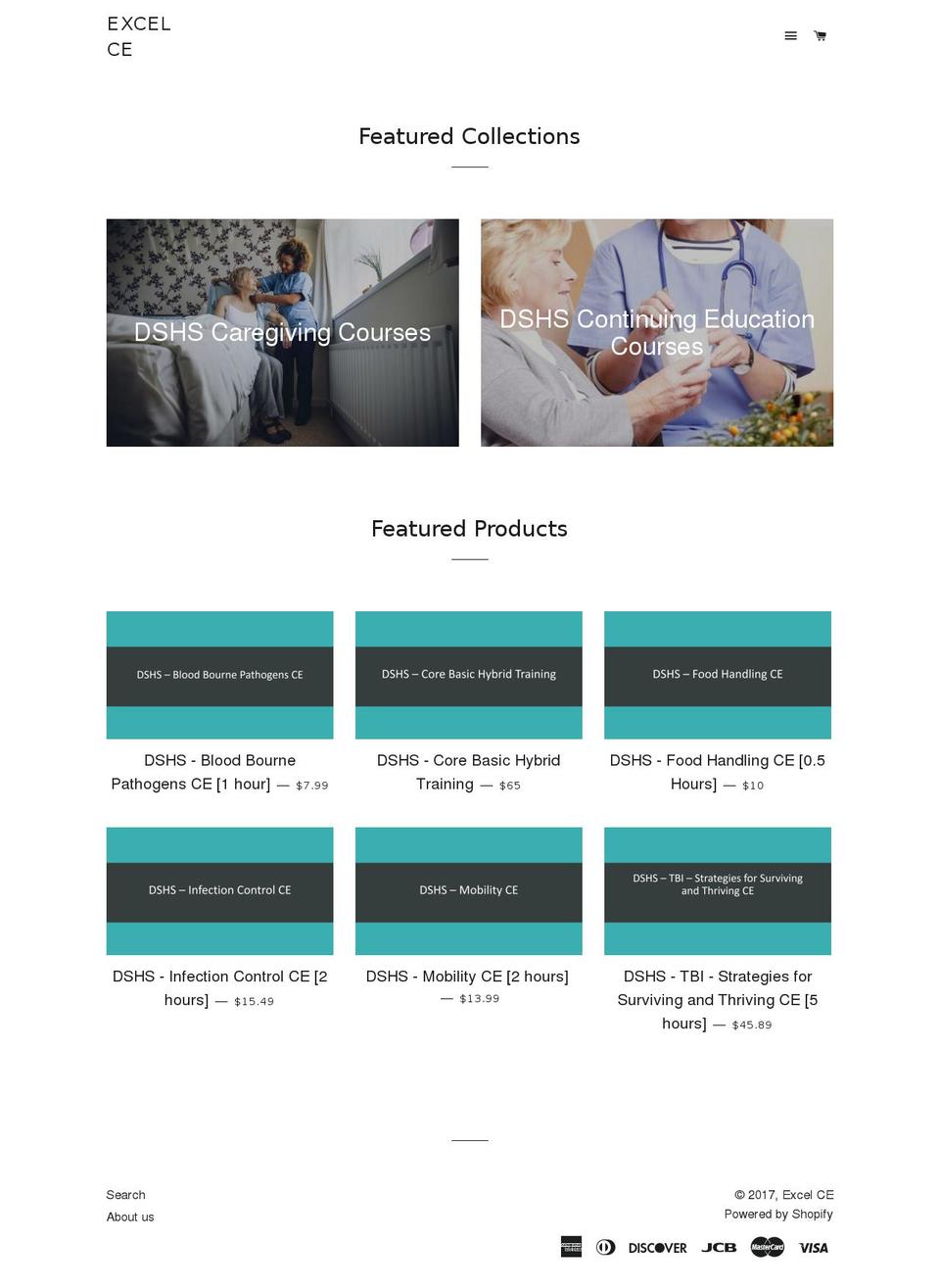 excelce.com shopify website screenshot