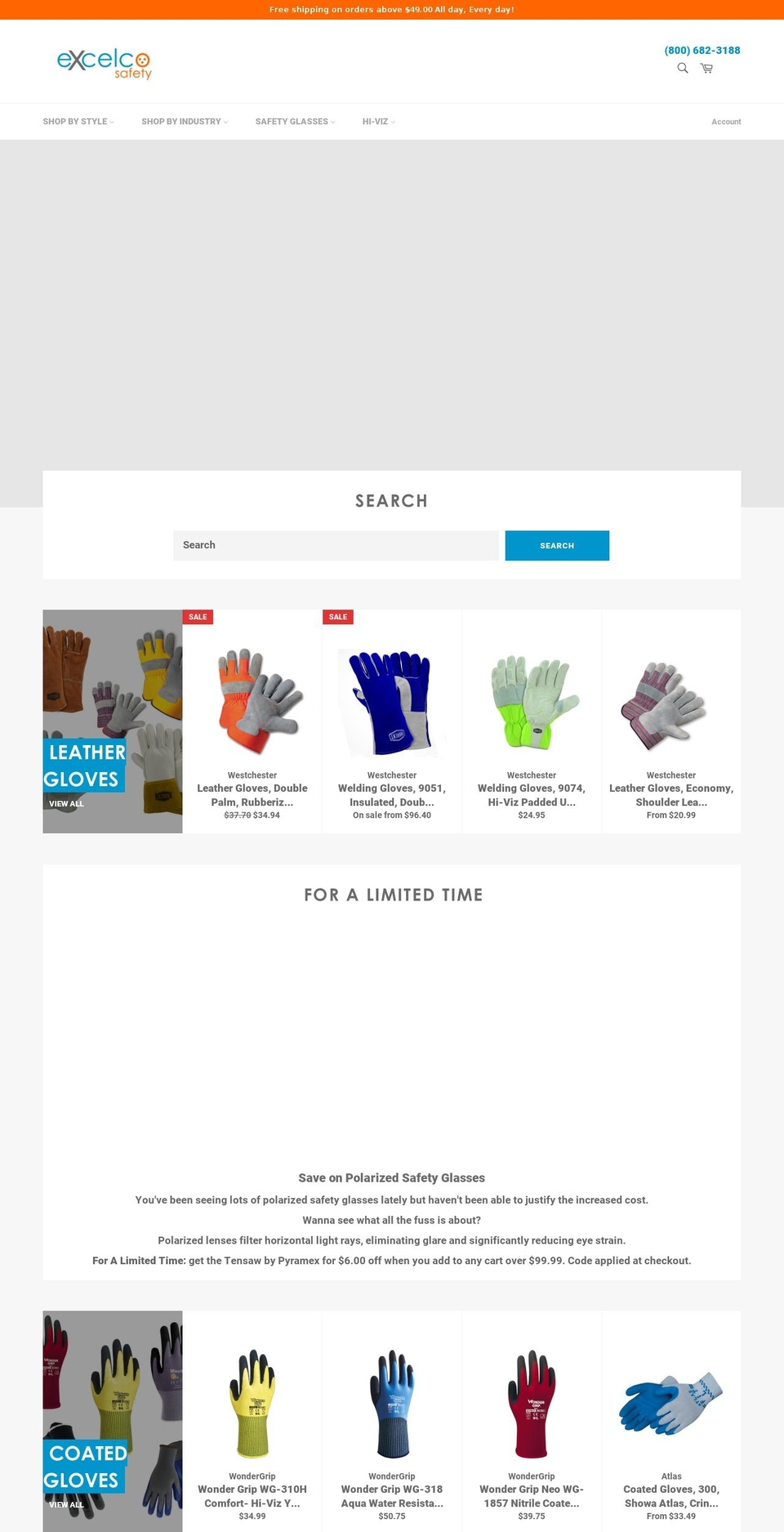 excelcosafety.com shopify website screenshot