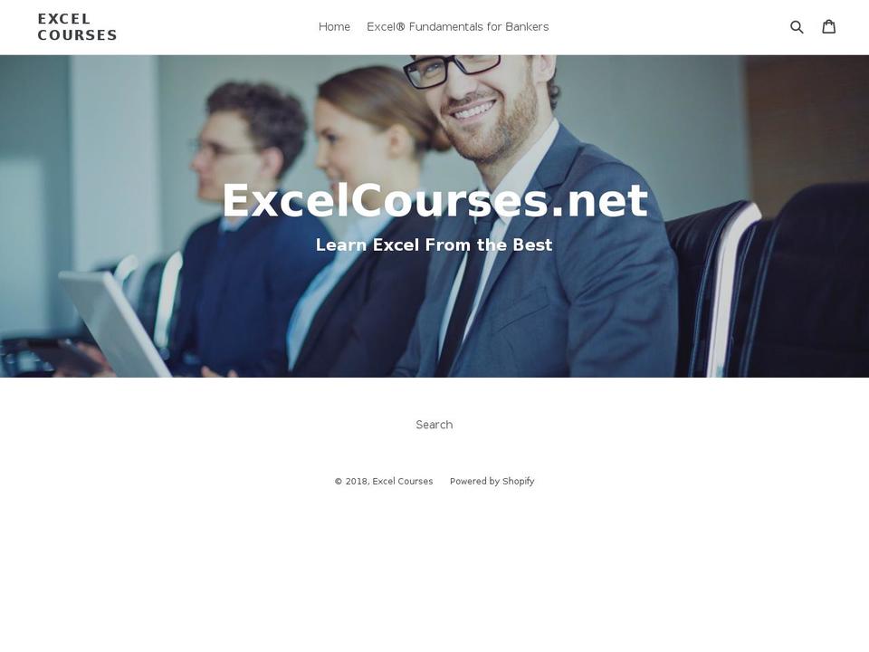 excelcourses.net shopify website screenshot