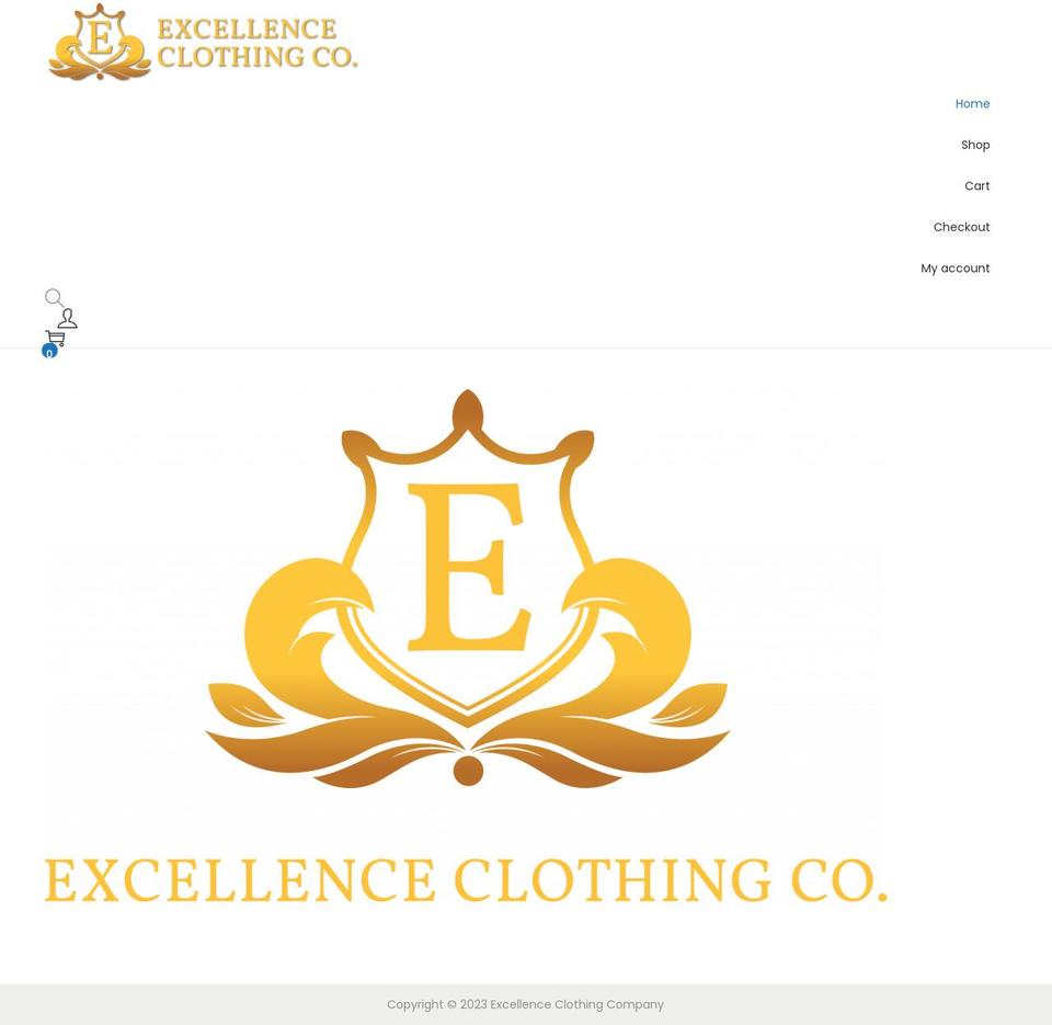 excellenceclothingco.com — Shopify storefront screenshot