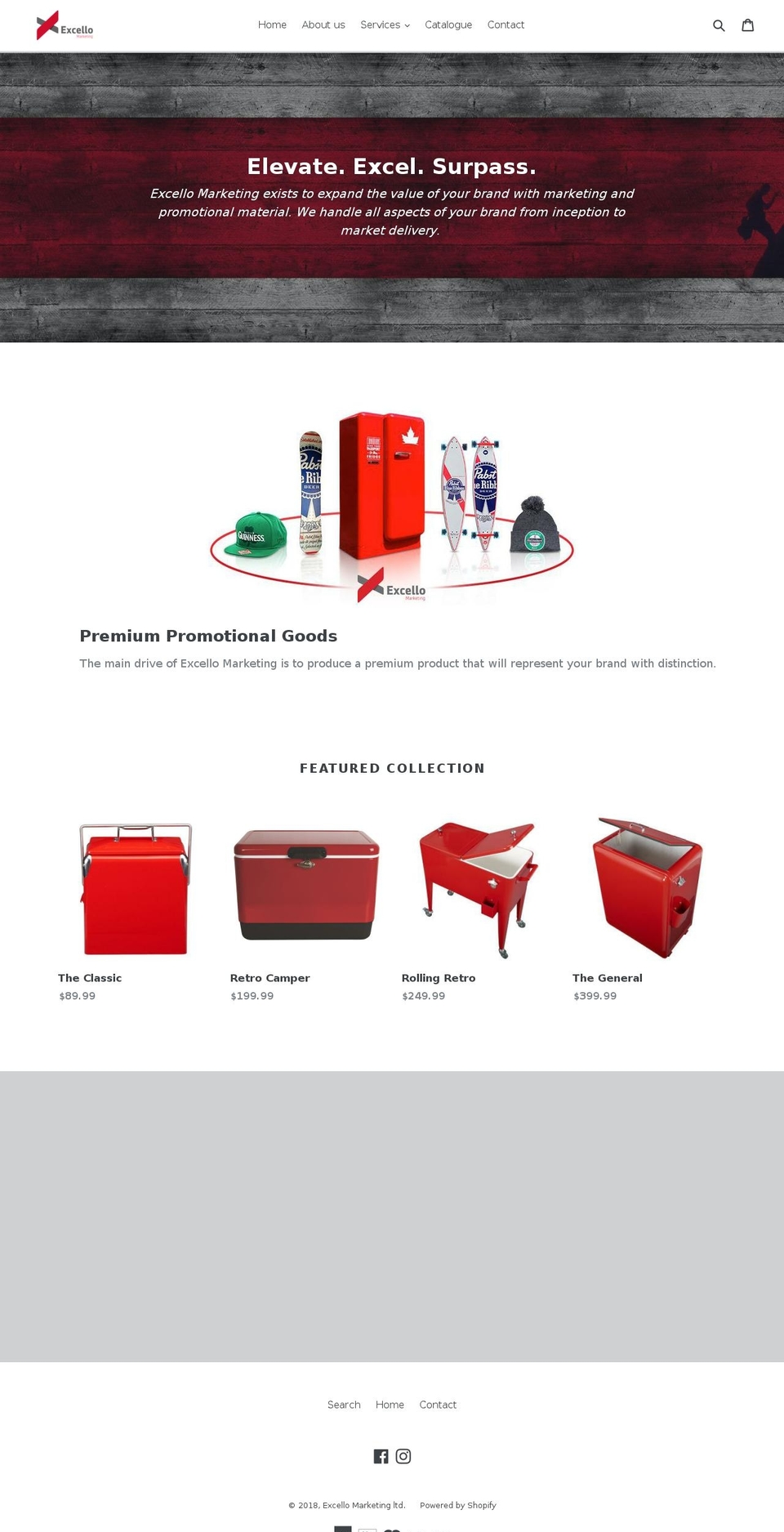 excellomarketing.com — Shopify storefront screenshot