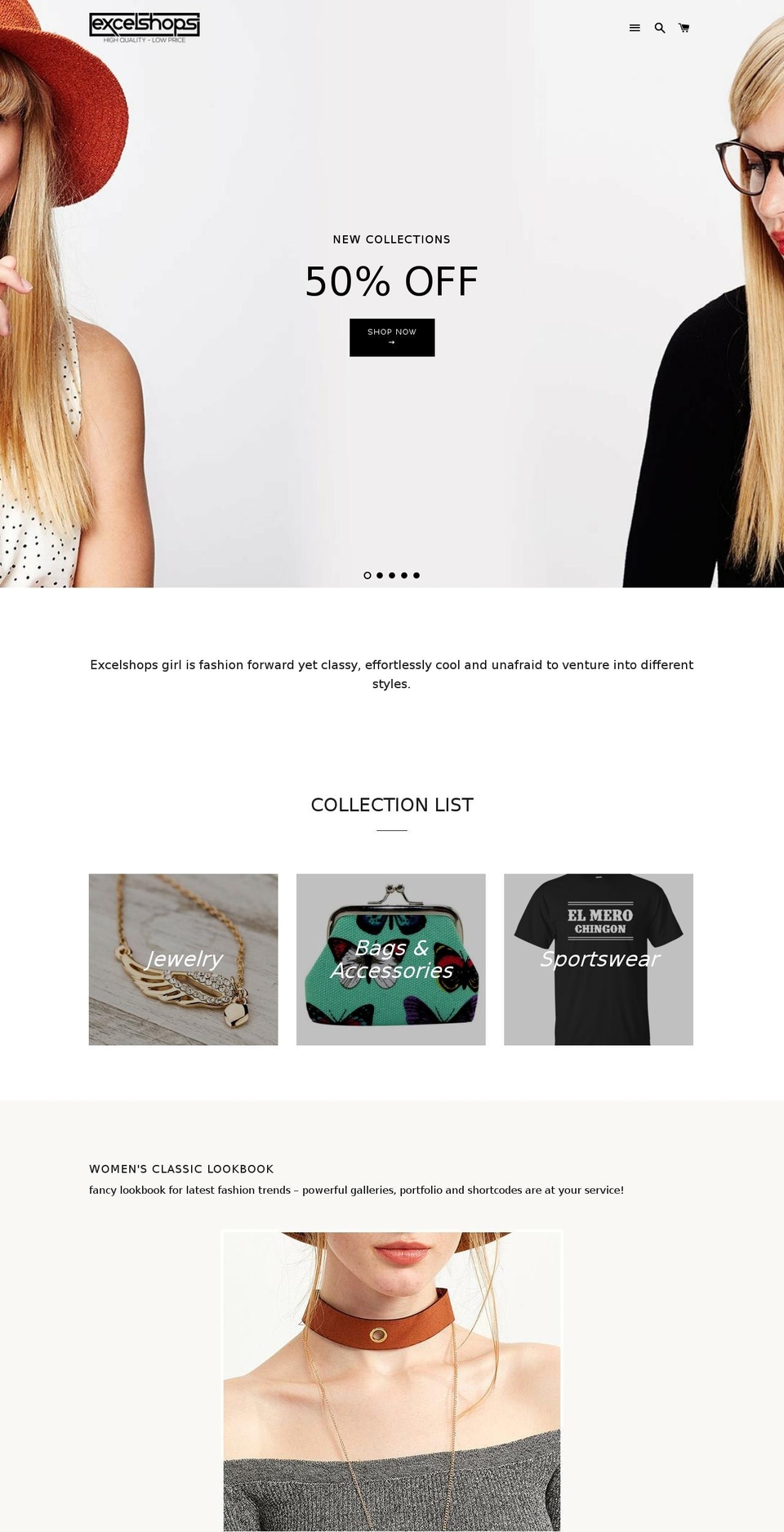 excelshops.com — Shopify storefront screenshot