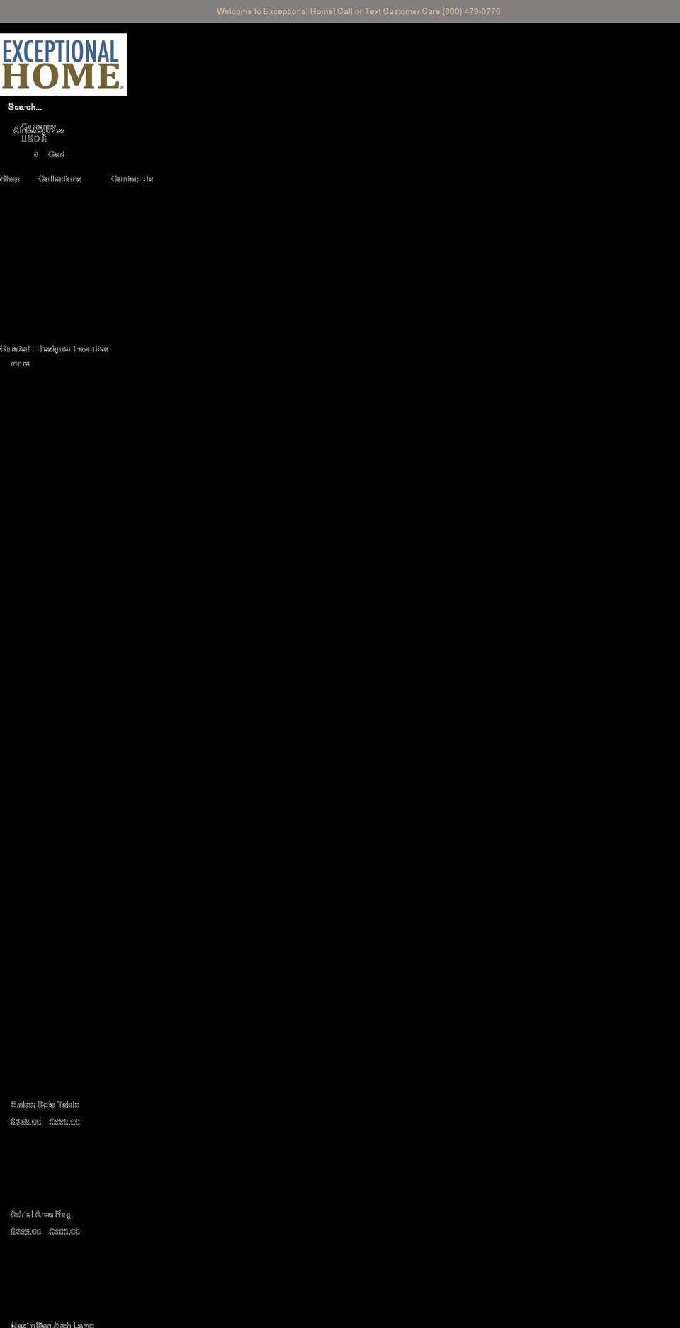 exceptionalhome.com shopify website screenshot