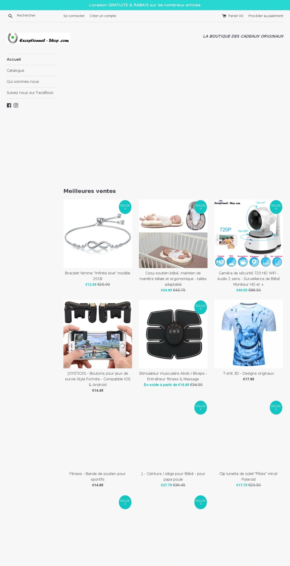 exceptionnel-shop.com — Shopify storefront screenshot