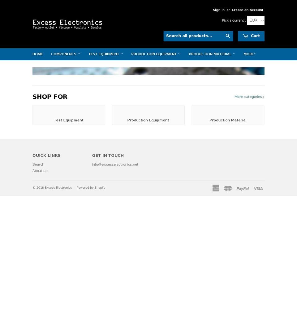 excesselectronics.net shopify website screenshot
