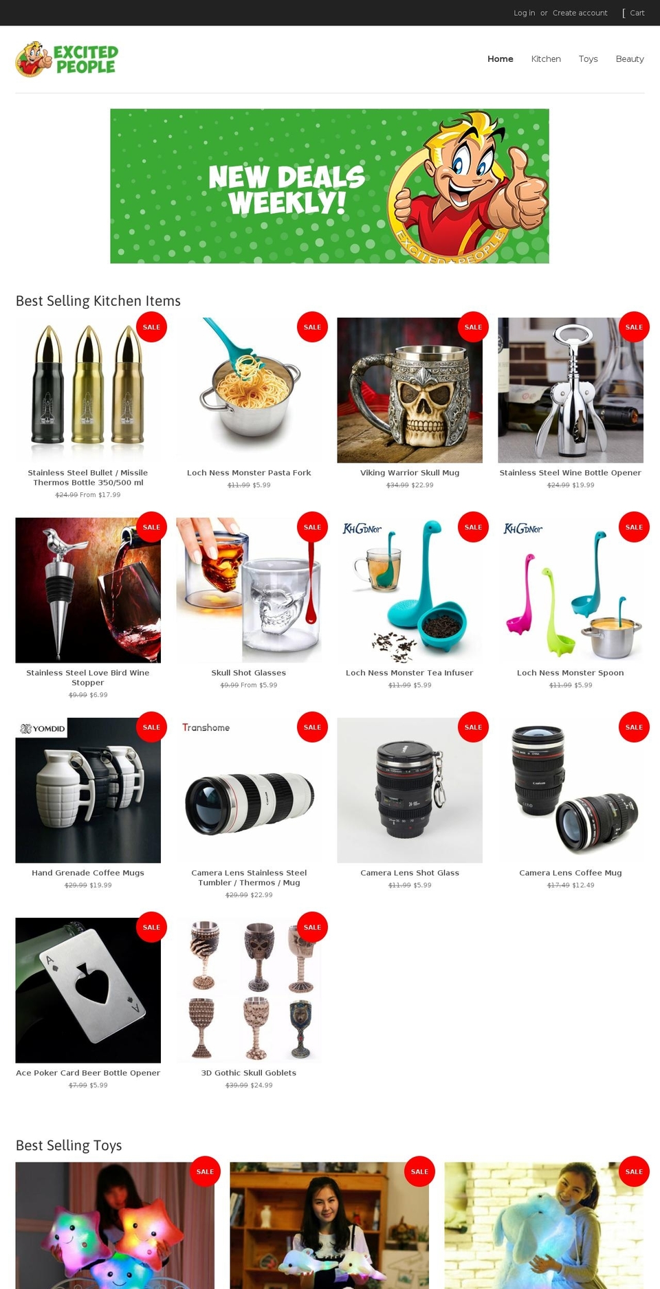 excited-people.myshopify.com — Shopify storefront screenshot