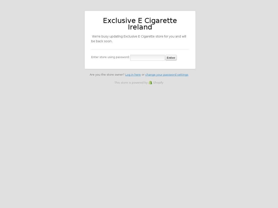 exclusive-ecigarette.com shopify website screenshot