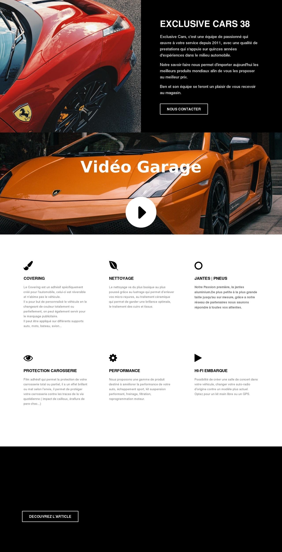 exclusivecars38.com shopify website screenshot