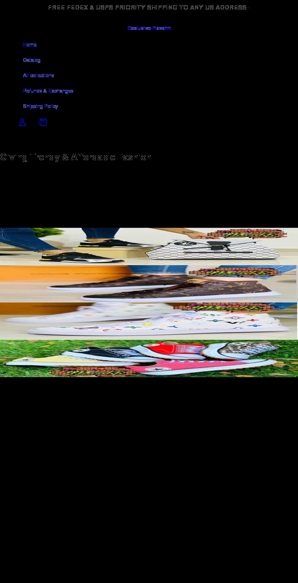 exclusiveflavahh.com shopify website screenshot