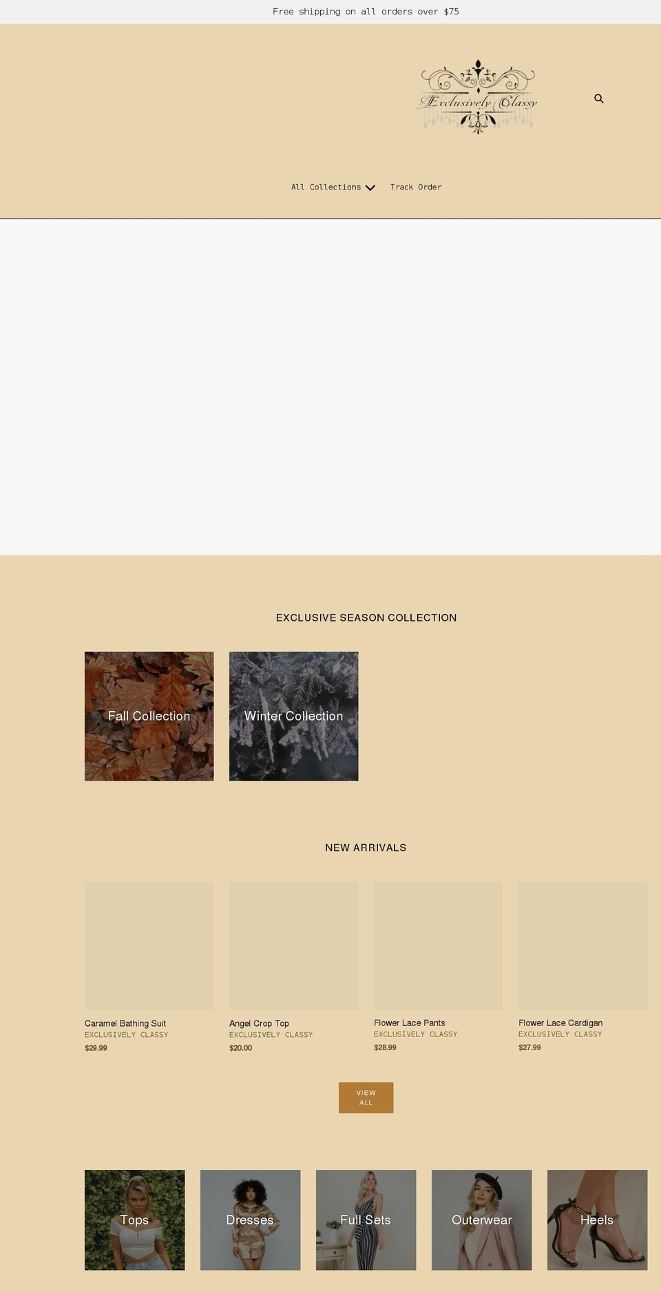 exclusivelyclassy.com shopify website screenshot