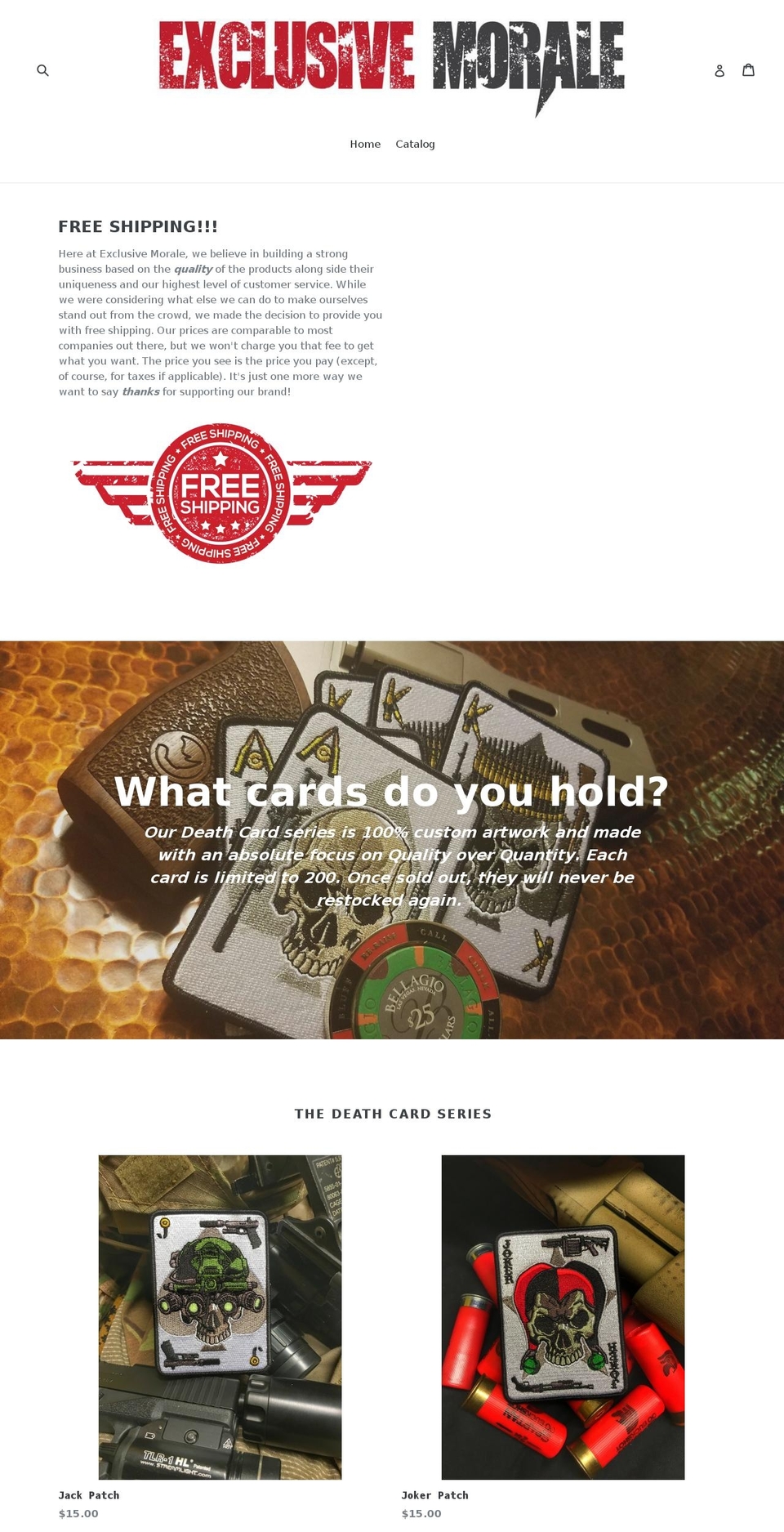 exclusivemorale.net shopify website screenshot