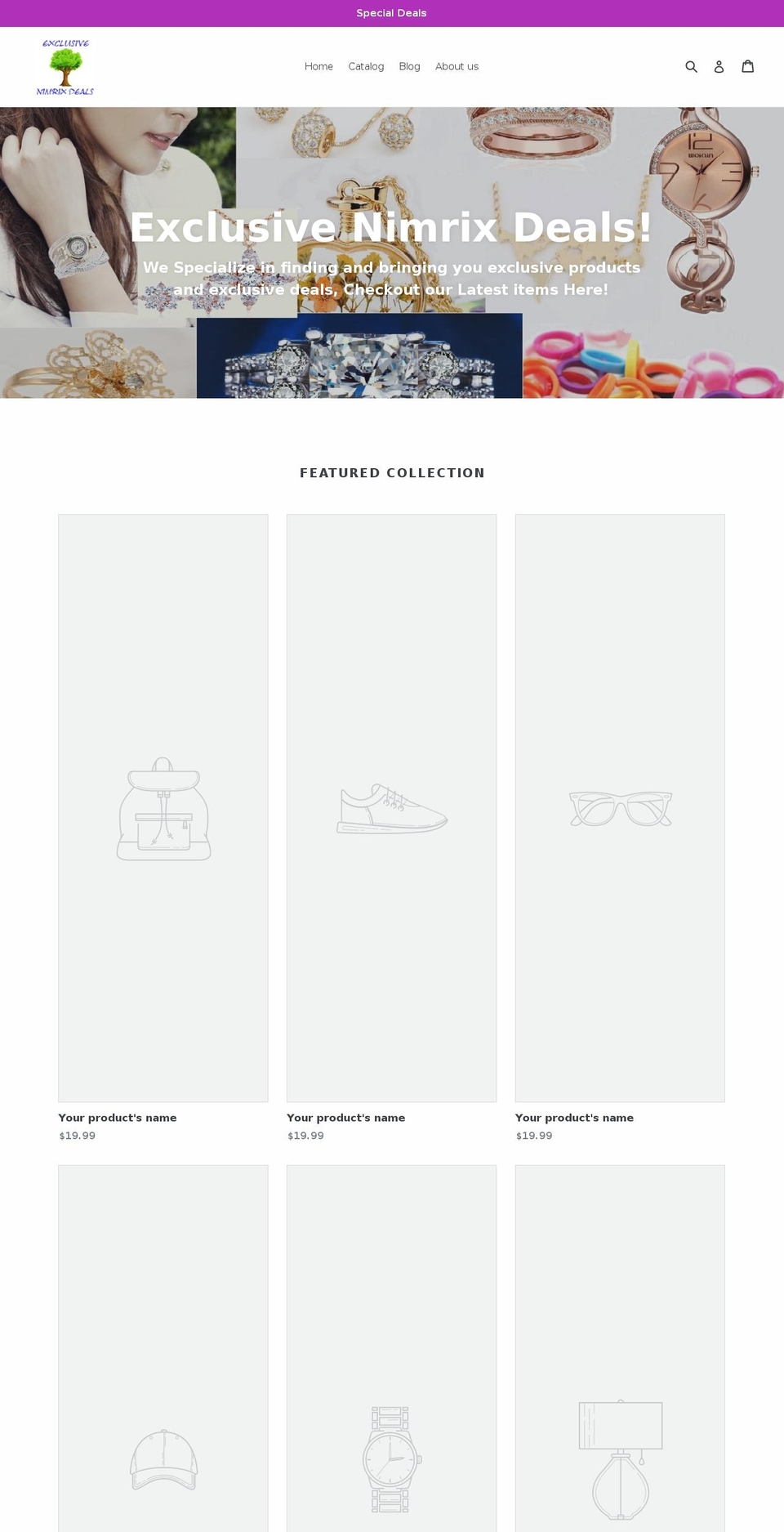exclusivenimrixdeals.com shopify website screenshot