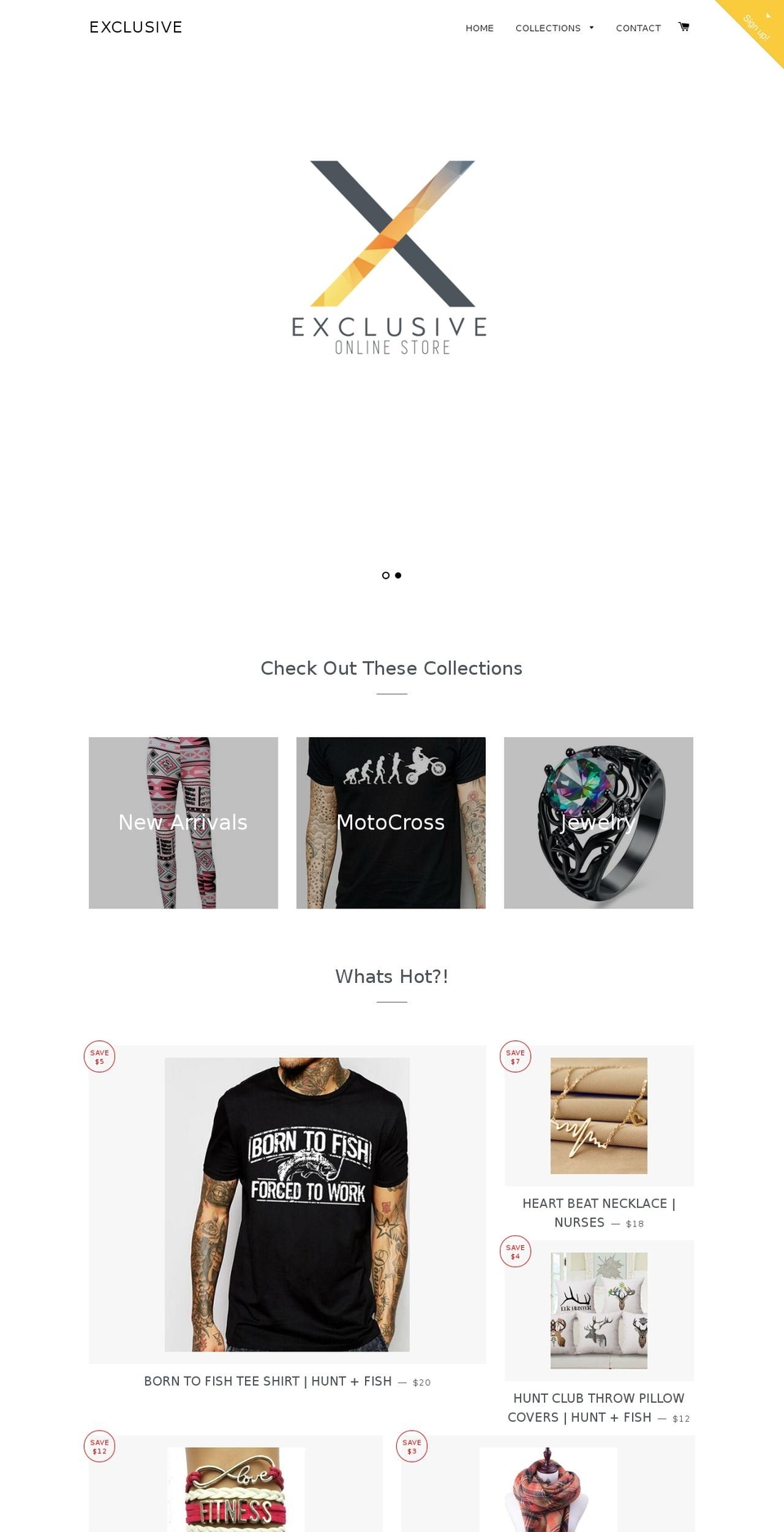exclusiveonlinestore.com shopify website screenshot
