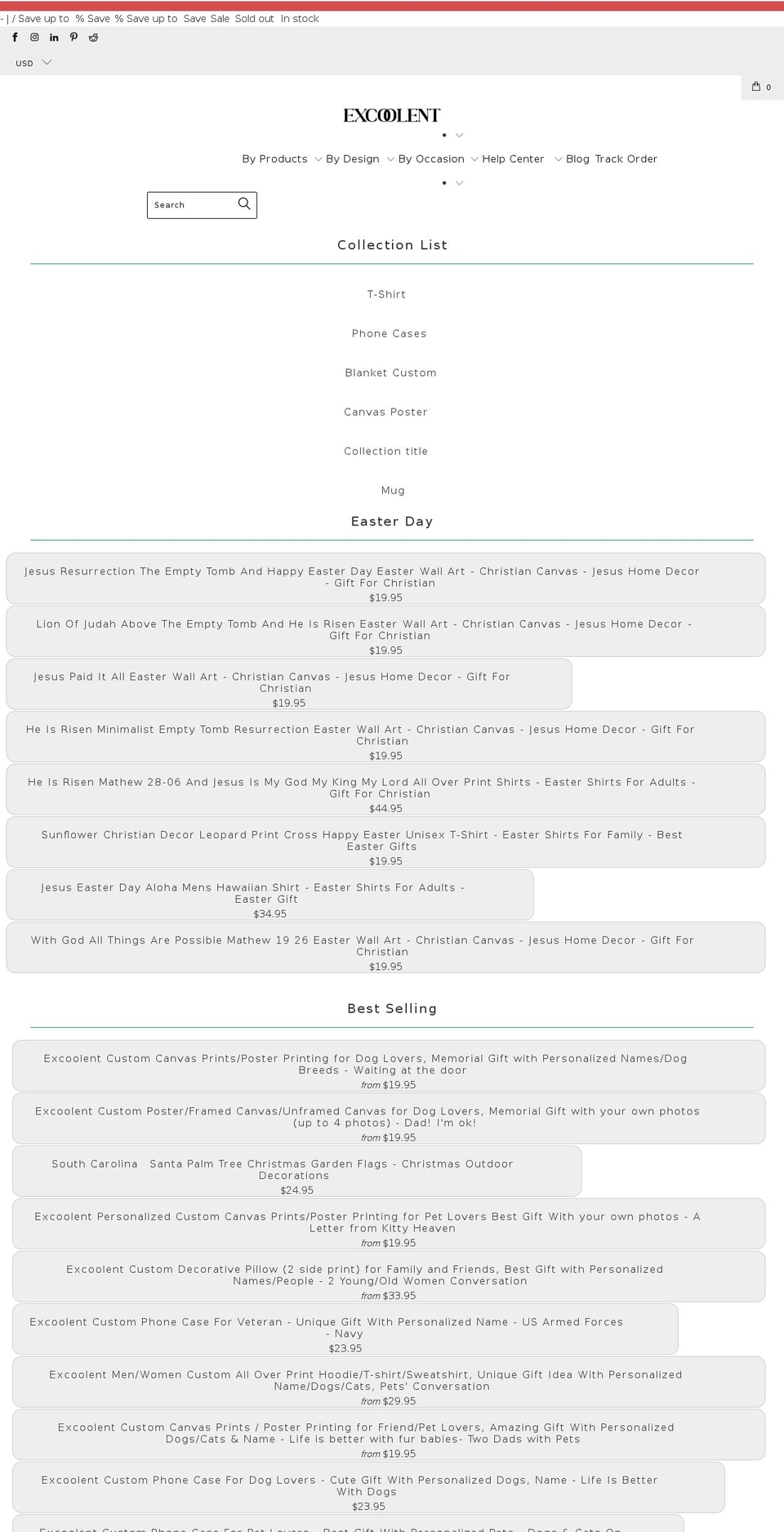 excoolent.com shopify website screenshot