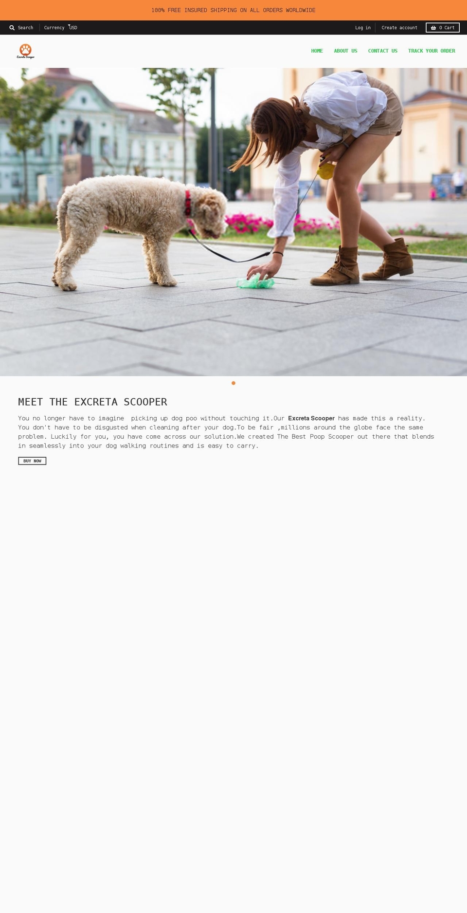 excretascooper.com shopify website screenshot
