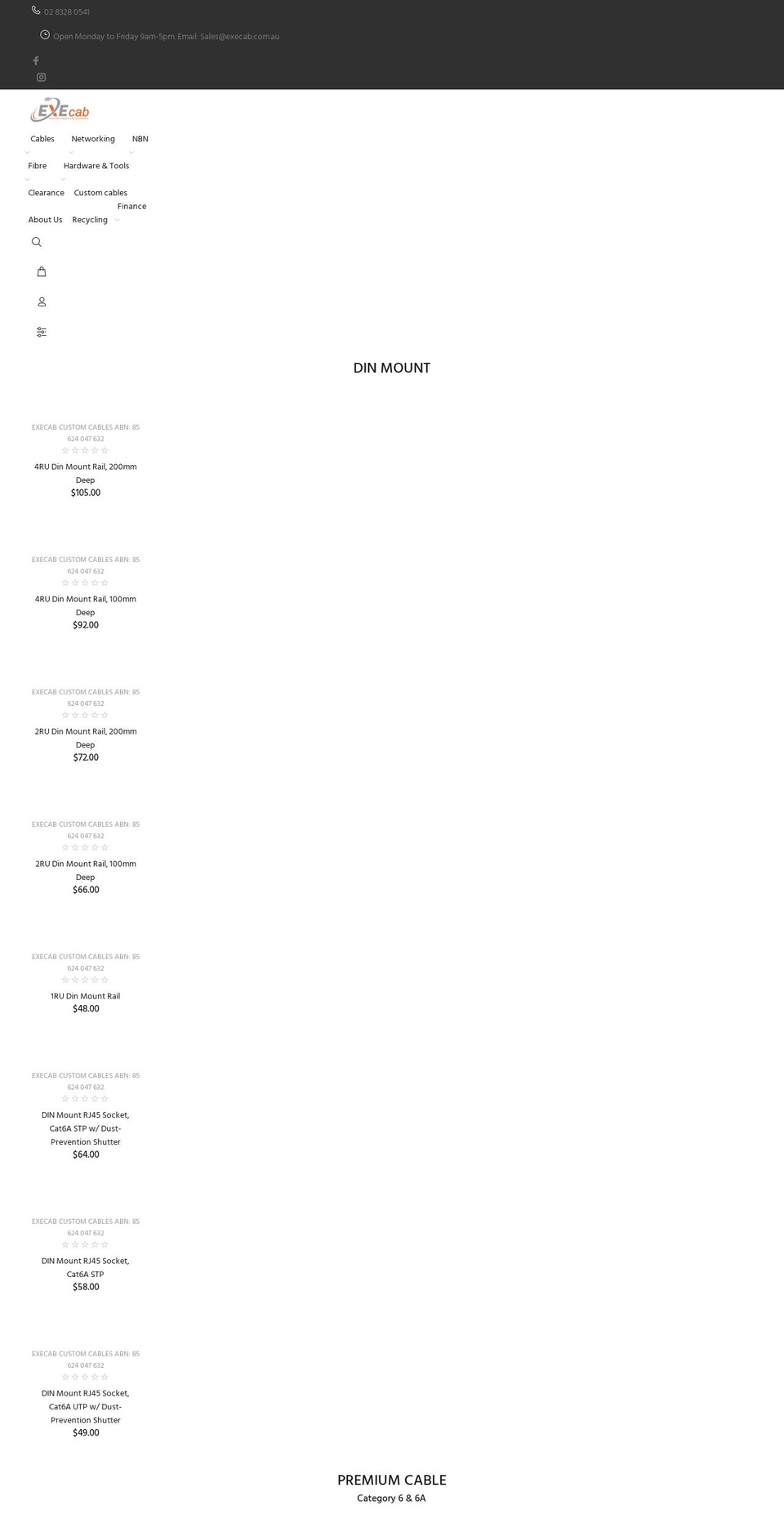 execab.com.au shopify website screenshot