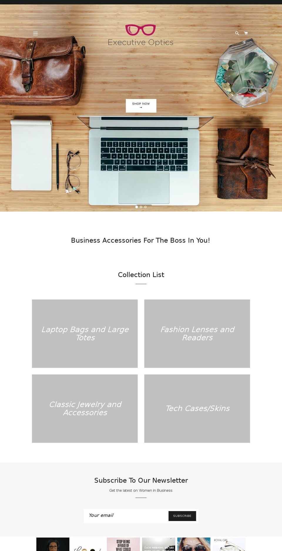 executiveoptics.com — Shopify storefront screenshot