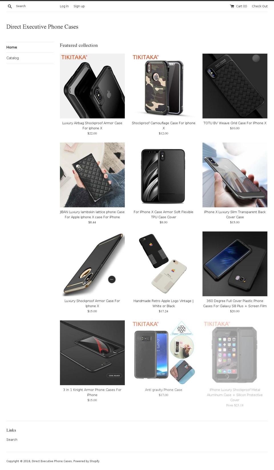 executivephonecases.com — Shopify storefront screenshot