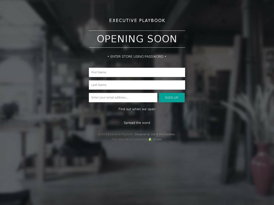 executiveplaybook.com shopify website screenshot