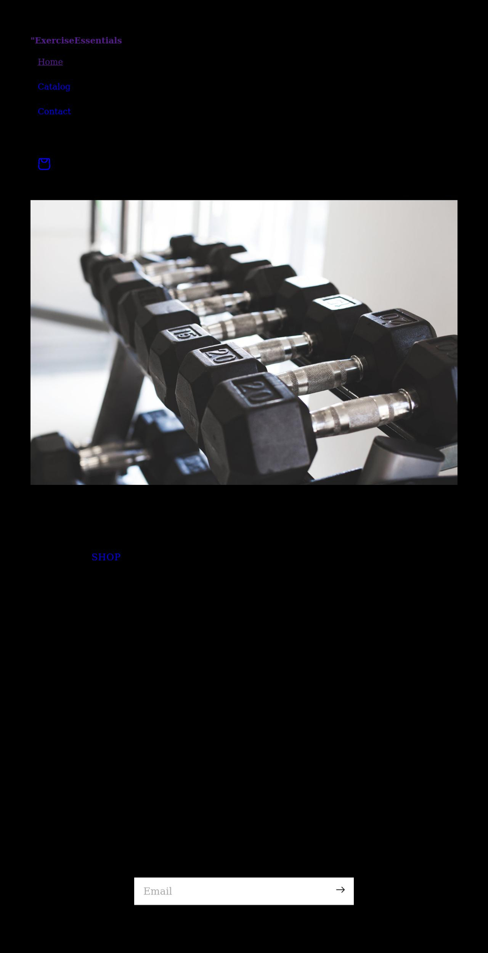 exerciseessentials.net shopify website screenshot