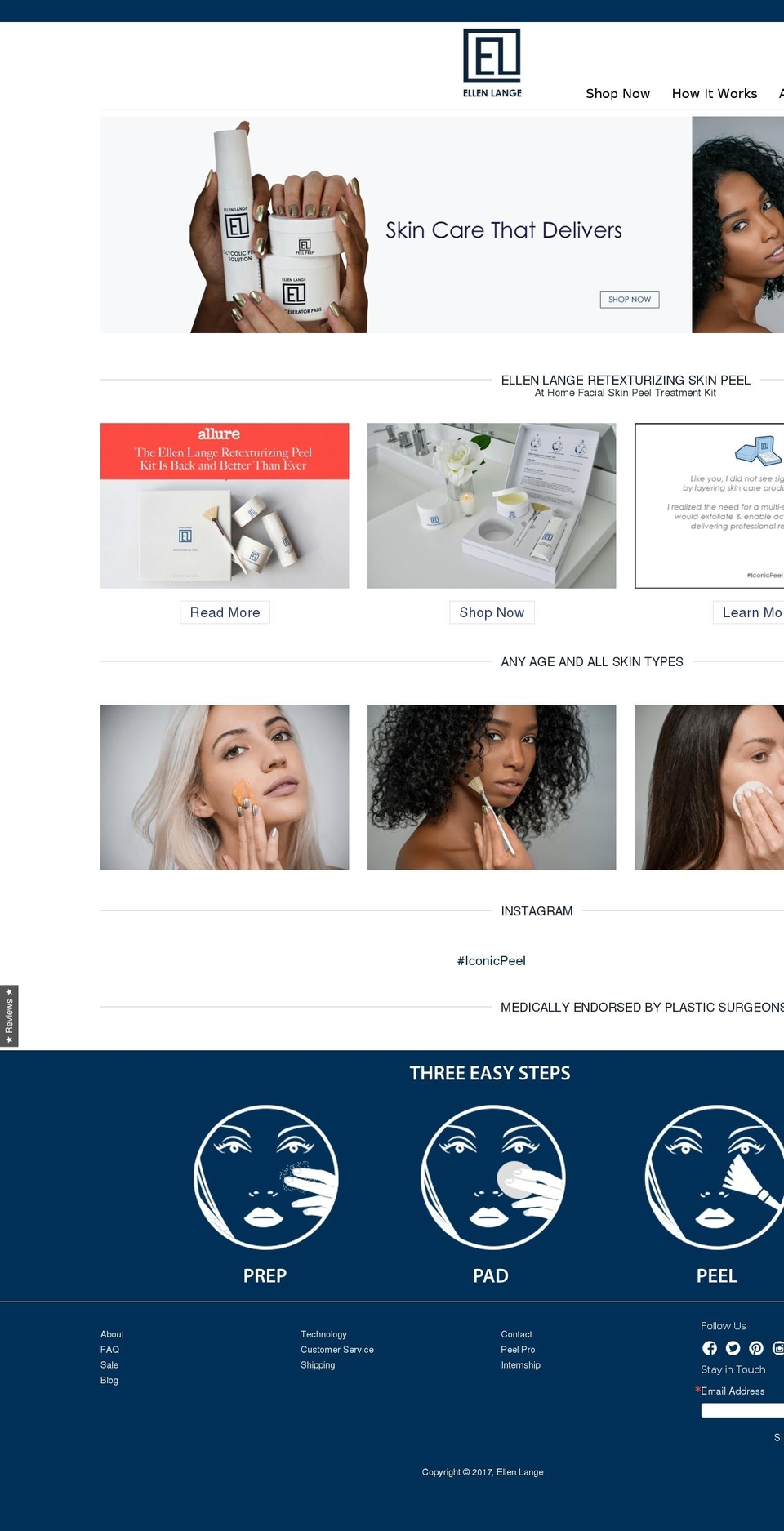 Ellen Lange - New design Shopify theme site example exfoliationkit.com