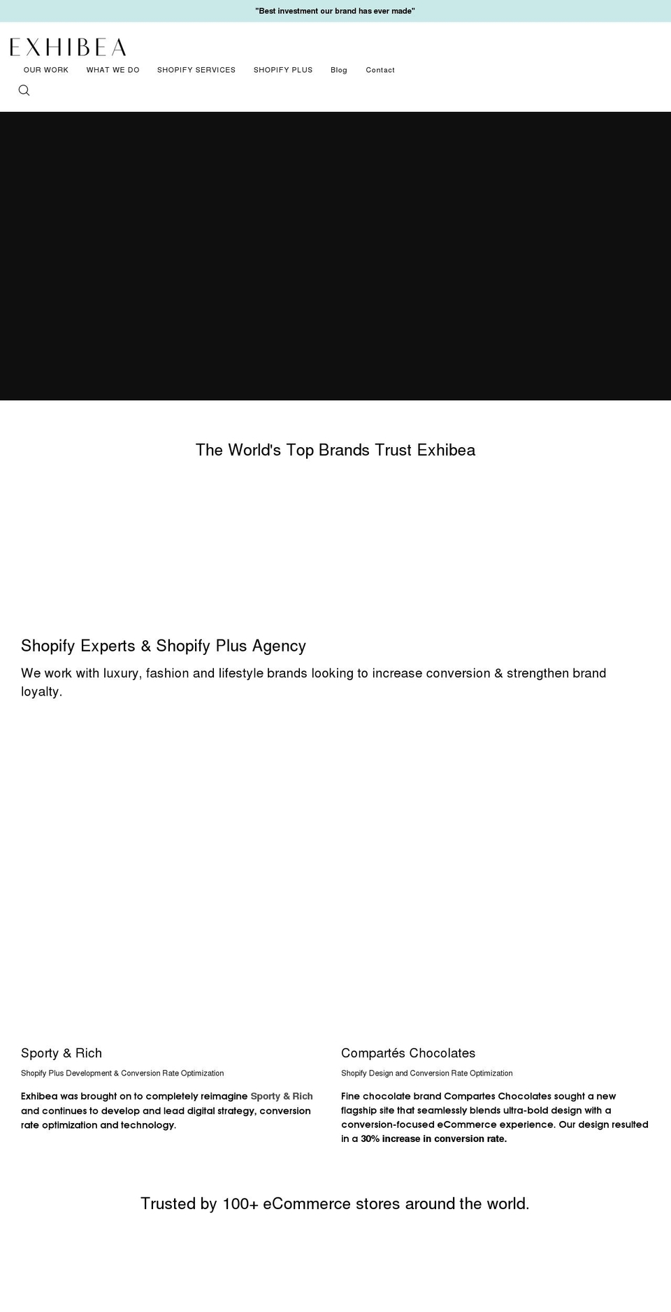 exhibea Shopify theme site example exhibea.com