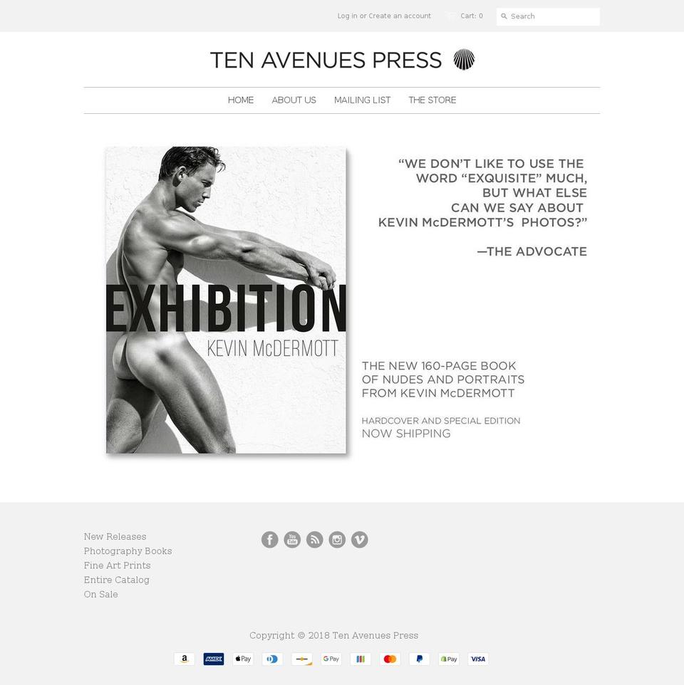 exhibitionthebook.com — Shopify storefront screenshot
