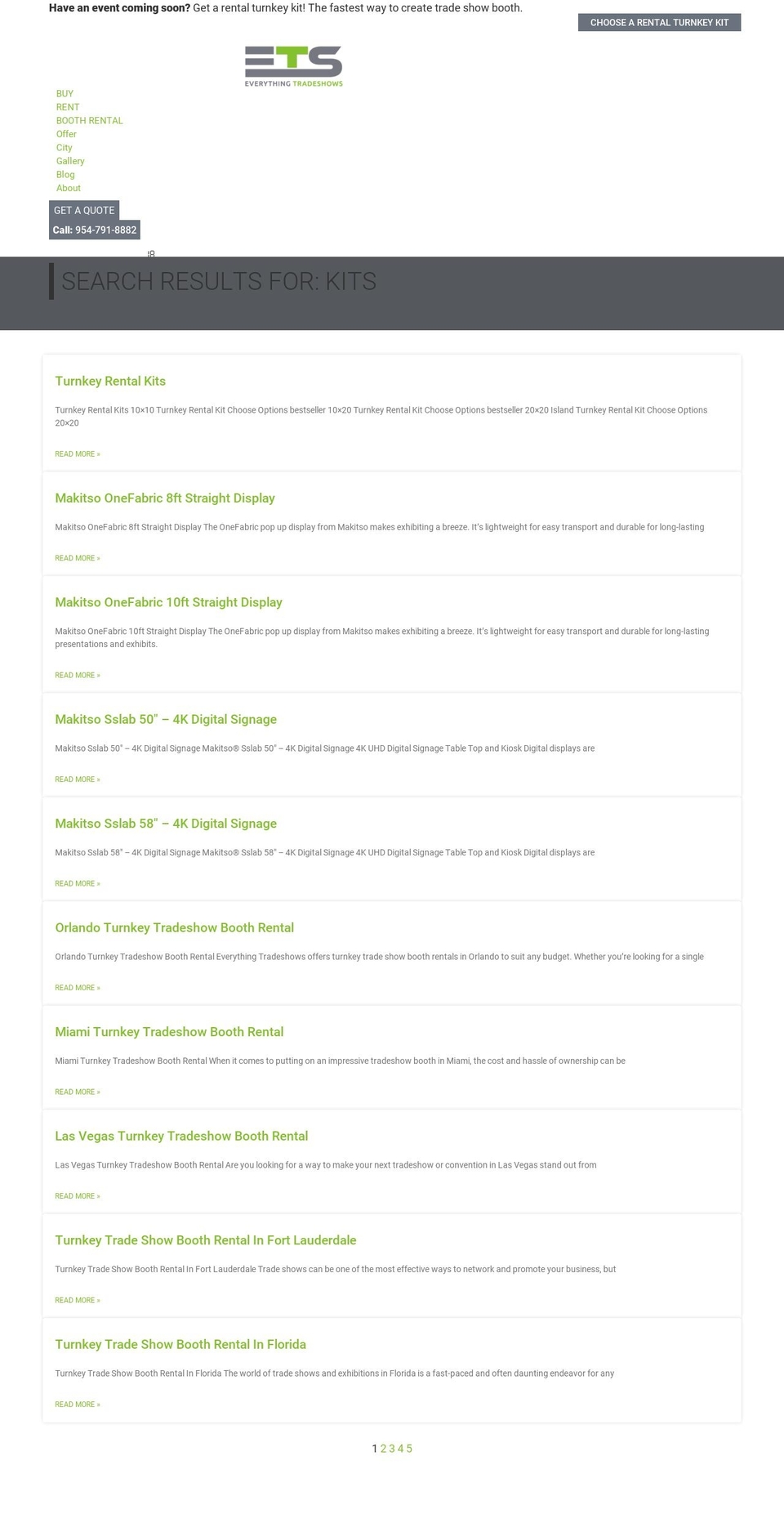 exhibitkits.com — Shopify storefront screenshot