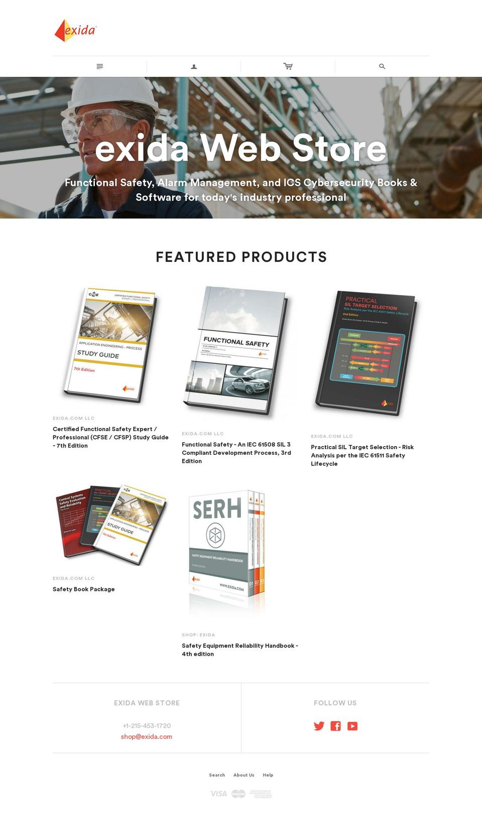 exidawebstore.com shopify website screenshot