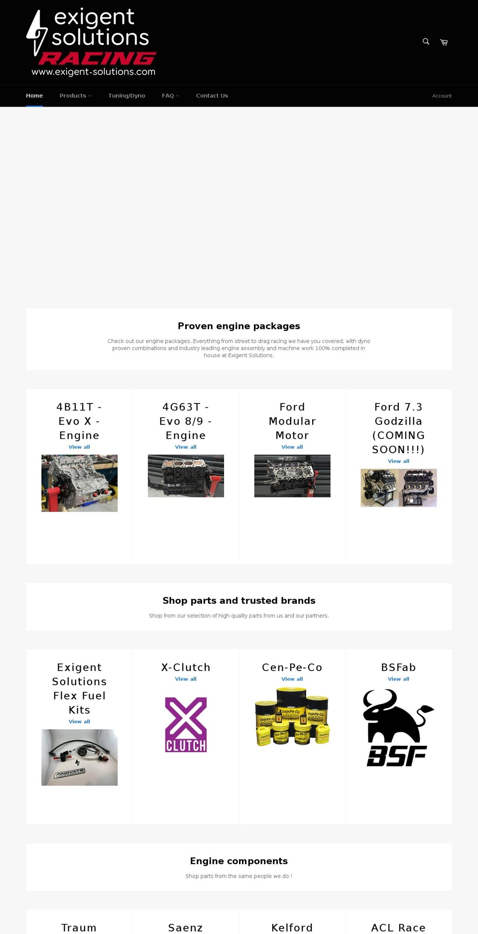exigent-solutions.com shopify website screenshot