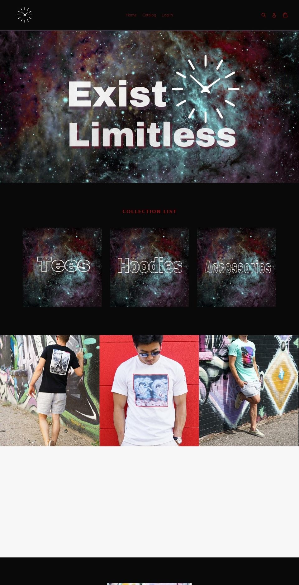 existlimitless.com — Shopify storefront screenshot