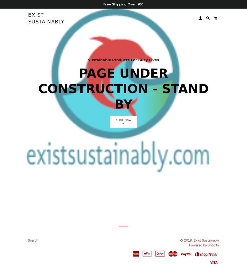 existsustainably.com — Shopify storefront screenshot