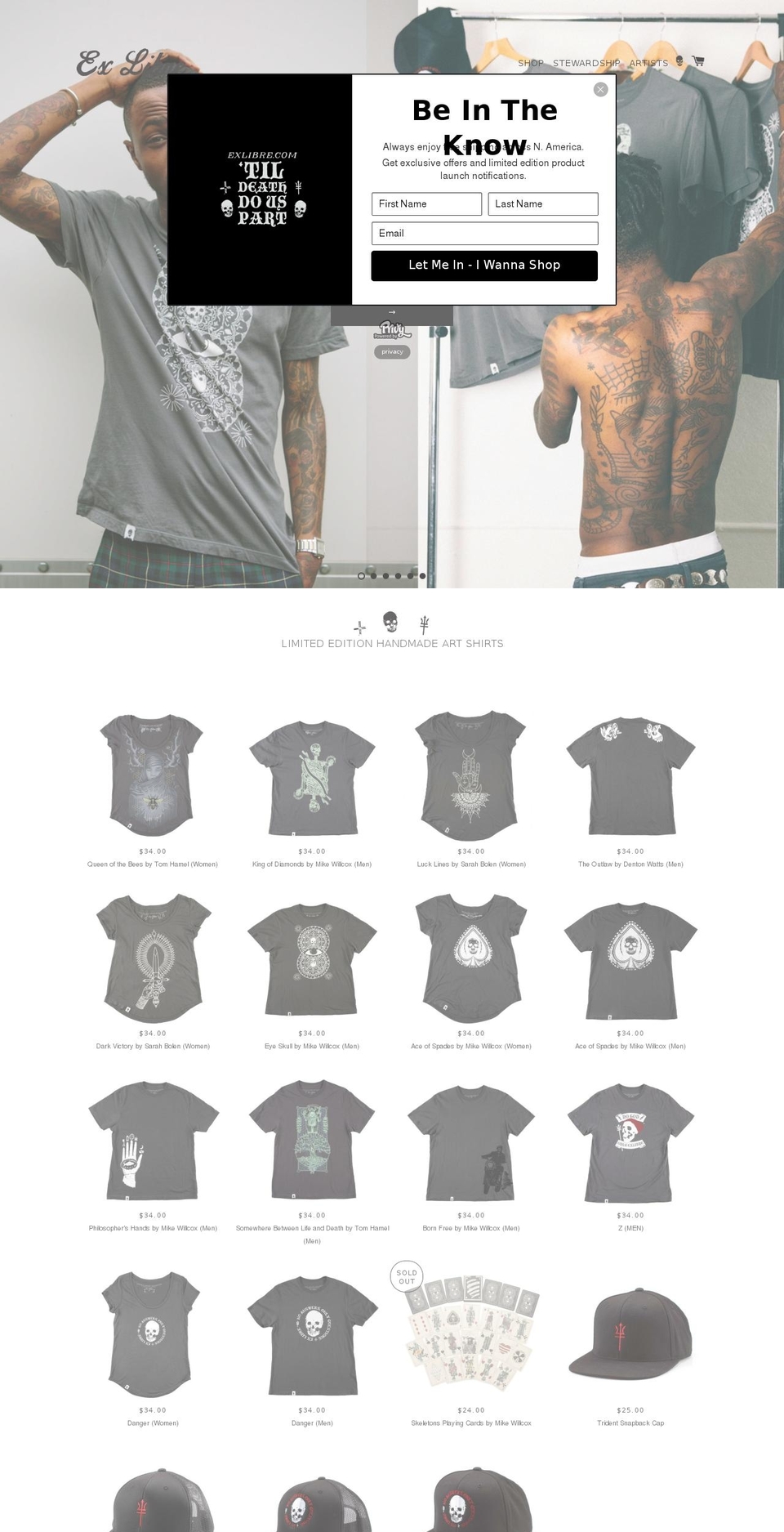 exlibre.com shopify website screenshot