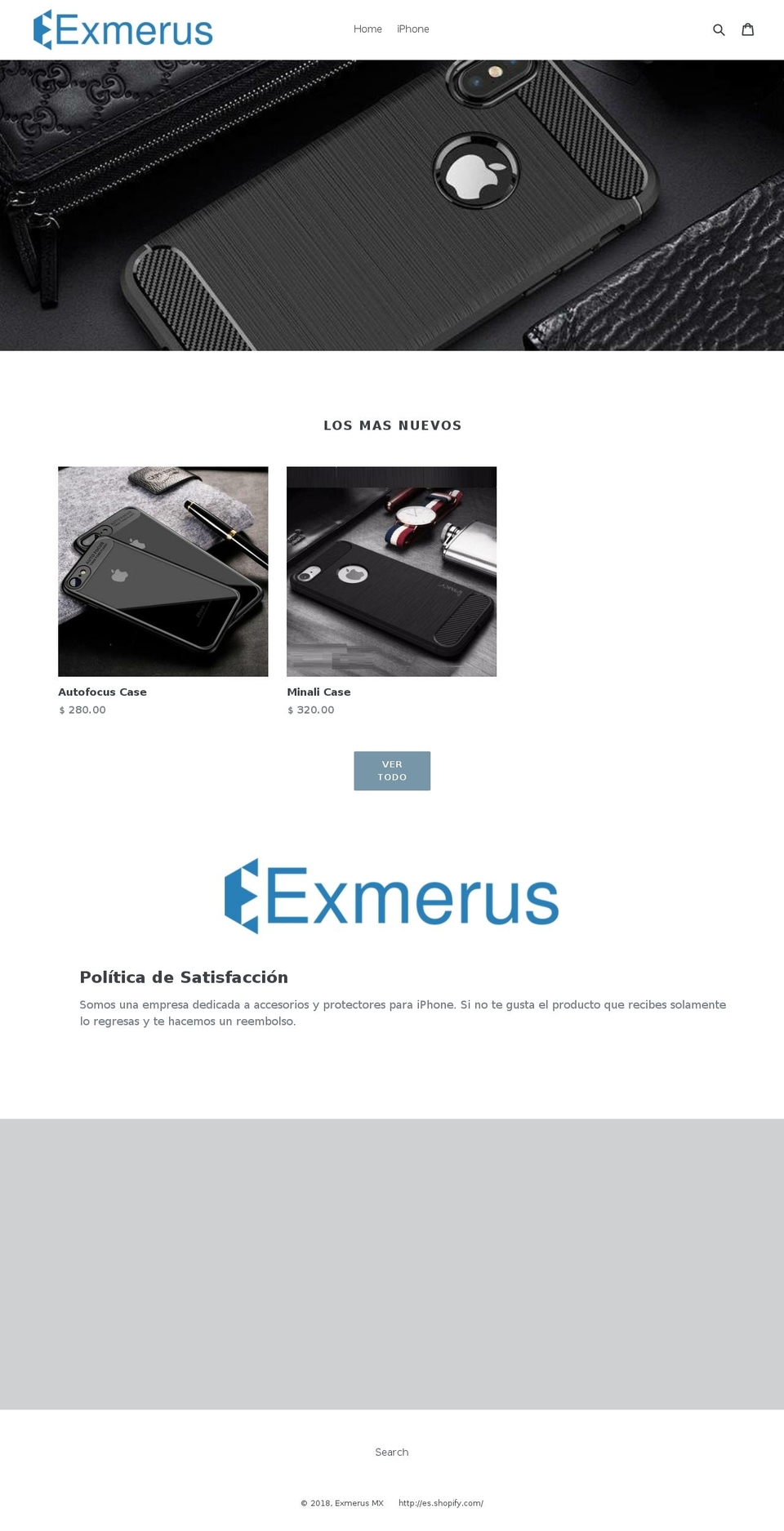 exmerus.net shopify website screenshot