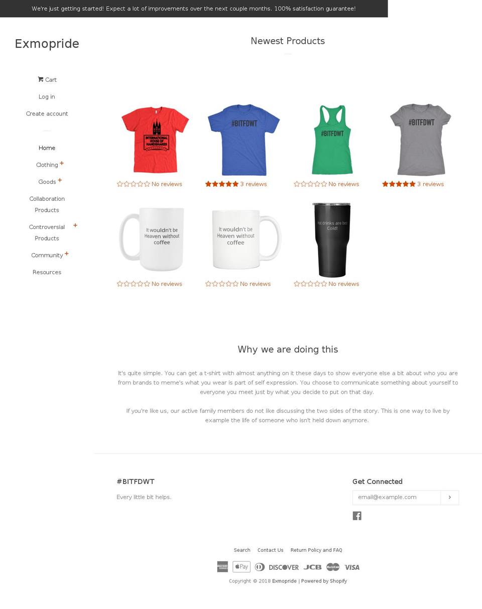 exmopride.com — Shopify storefront screenshot