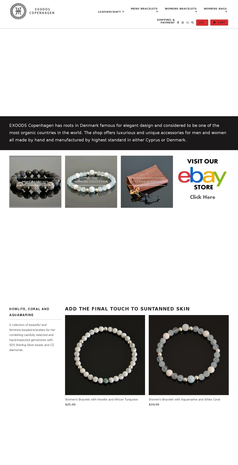 exodoscopenhagen.com shopify website screenshot