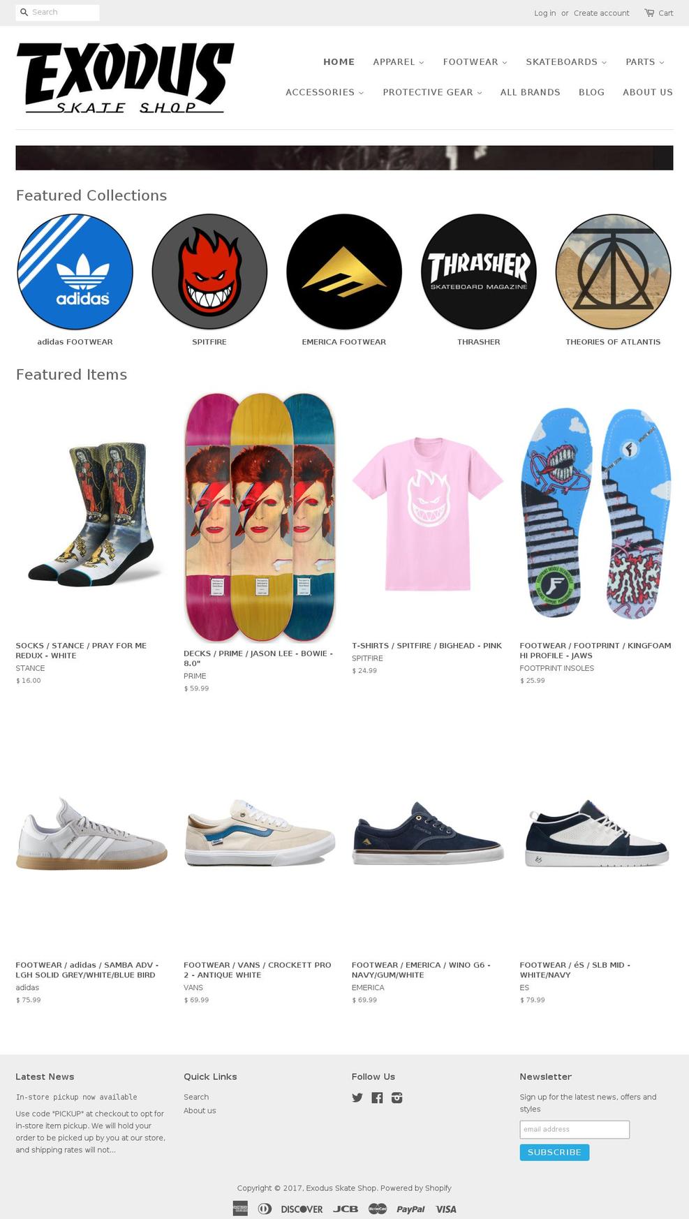 exodusnc.com shopify website screenshot