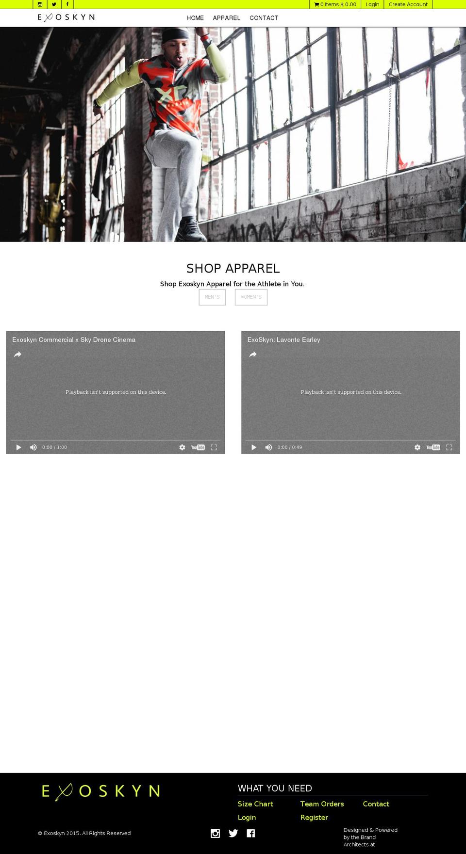 exoextreme.com shopify website screenshot
