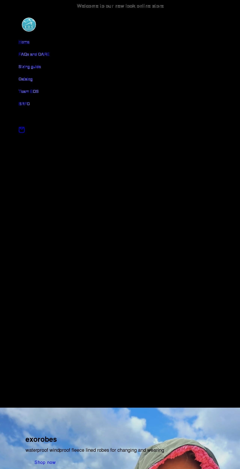 exorobe.co.uk shopify website screenshot