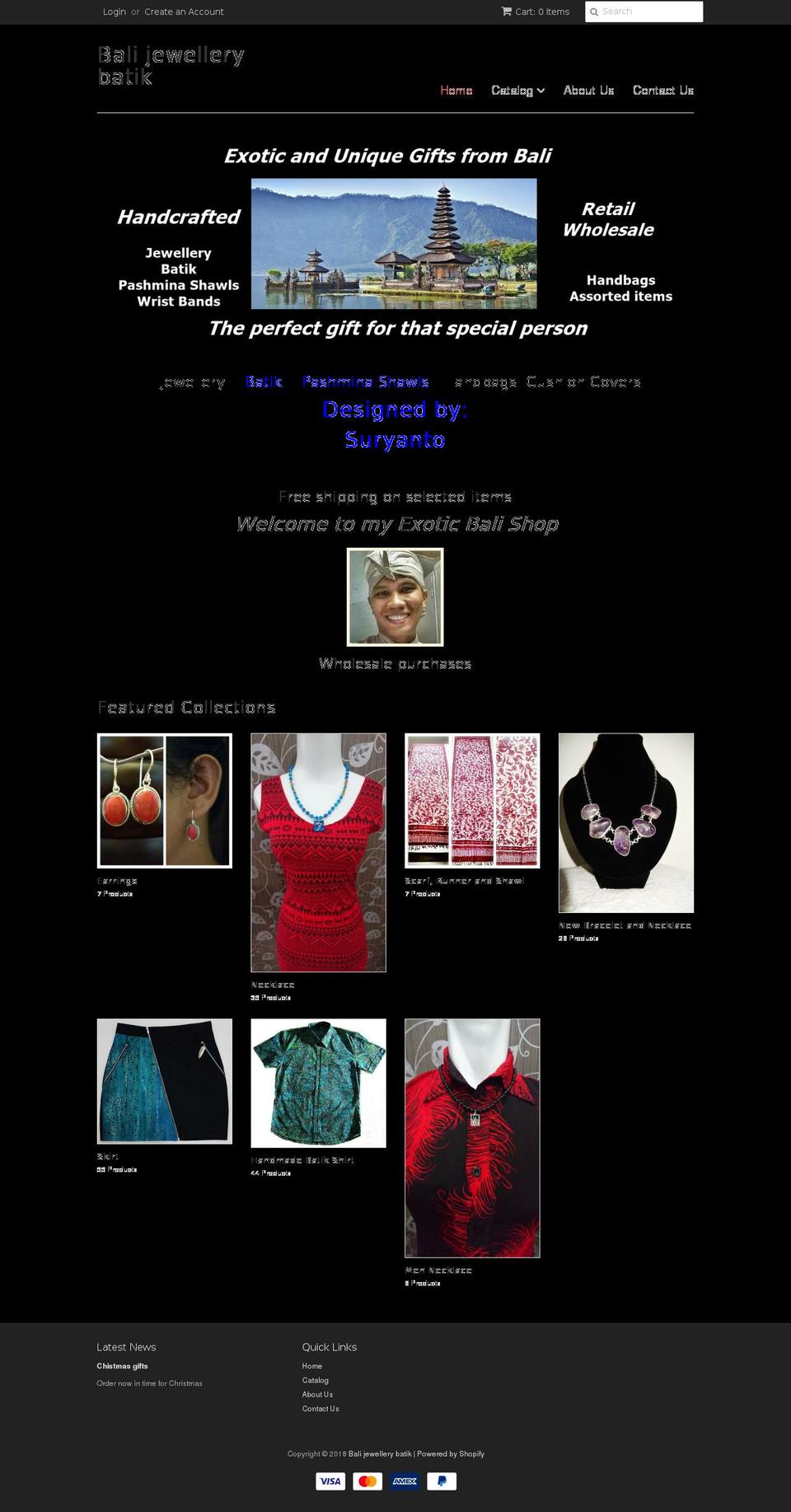 exoticbalishop.com — Shopify storefront screenshot