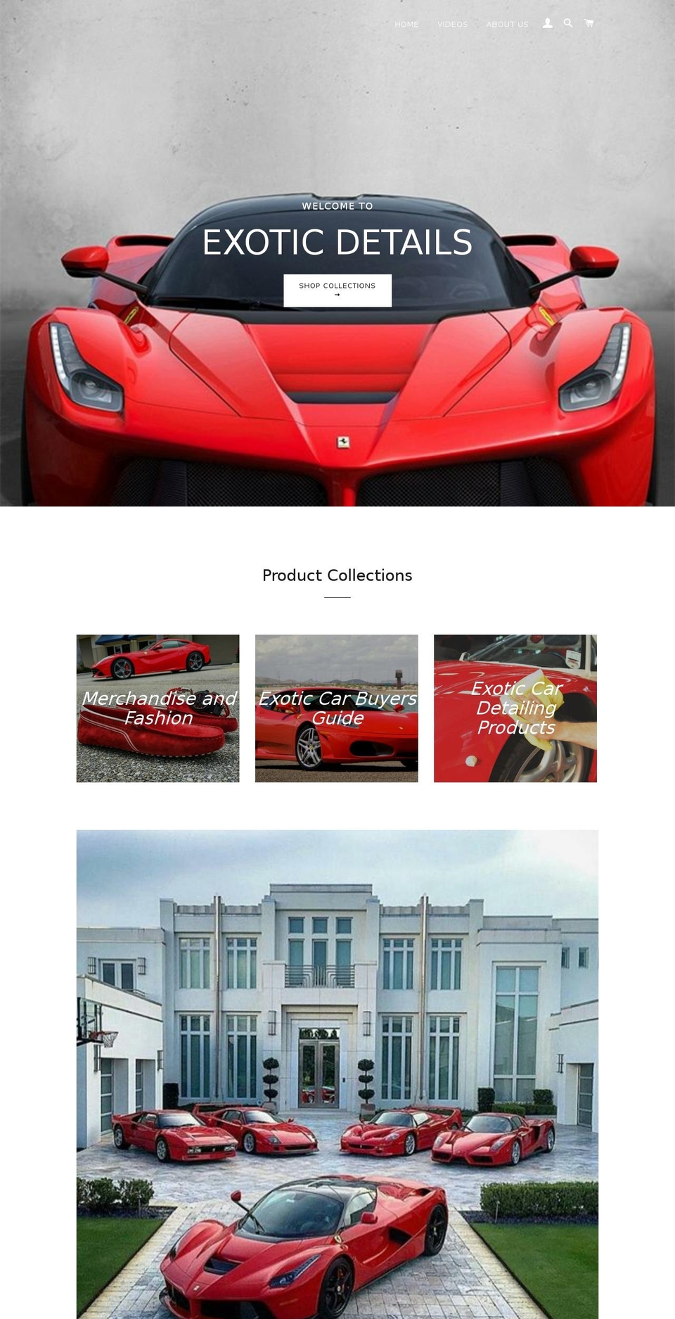 exoticdetails.com — Shopify storefront screenshot