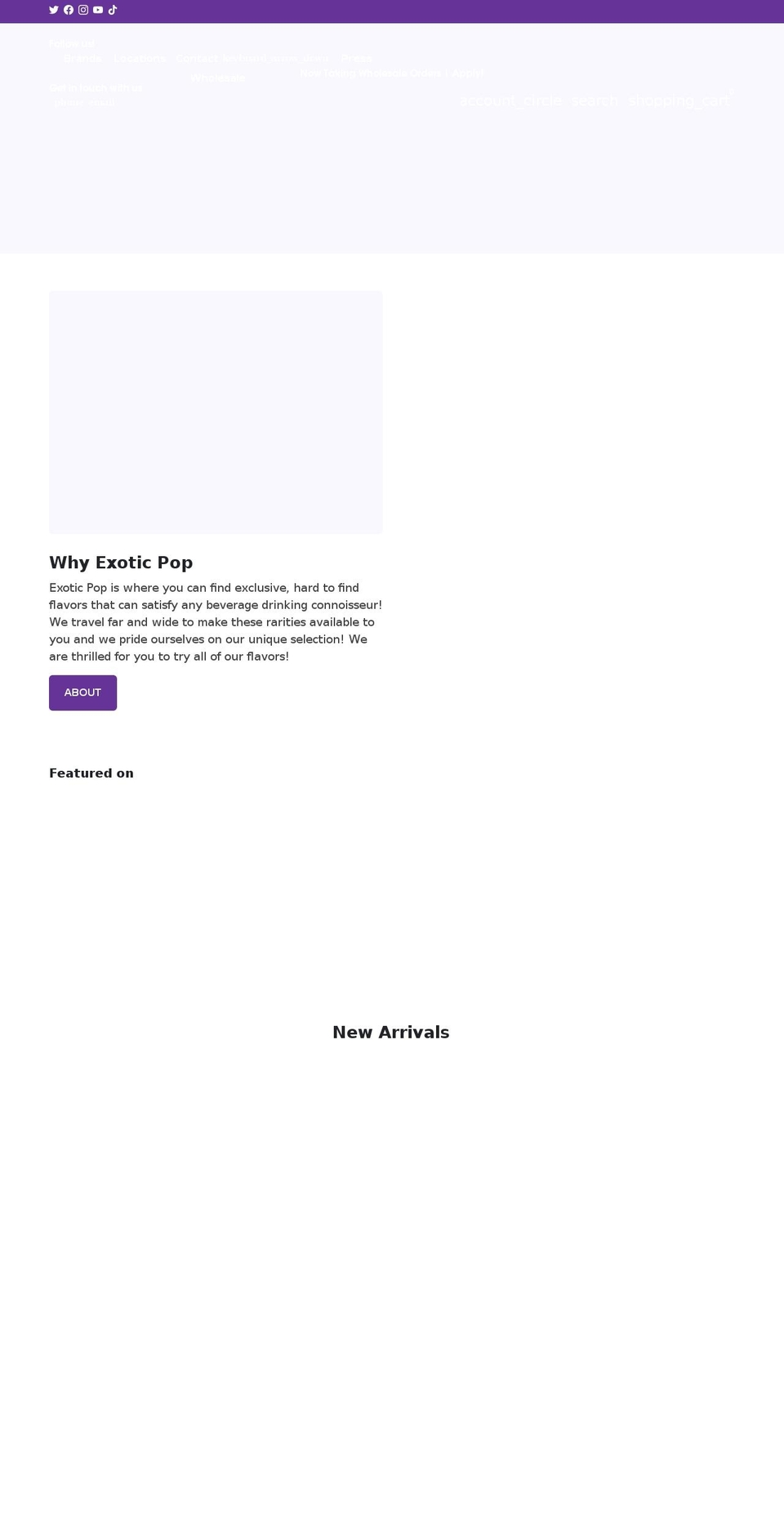 exoticgar.com — Shopify storefront screenshot