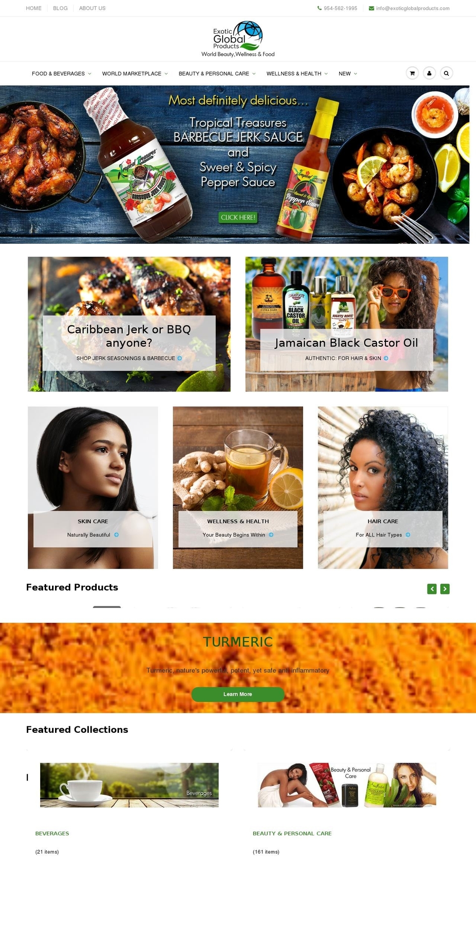 exoticglobalproducts.com shopify website screenshot