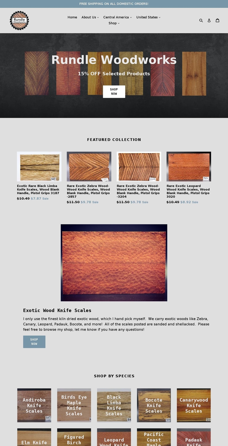 exoticknifescales.com shopify website screenshot