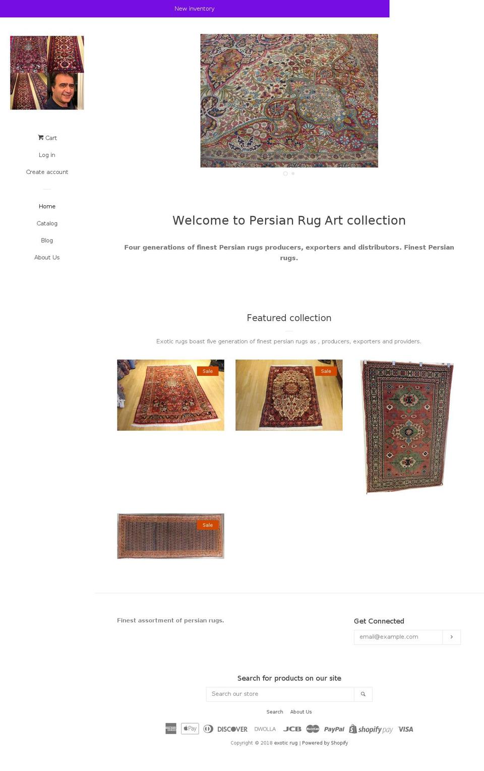 exoticrug.org shopify website screenshot