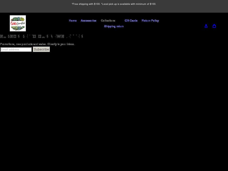 exoticsucculents.com shopify website screenshot