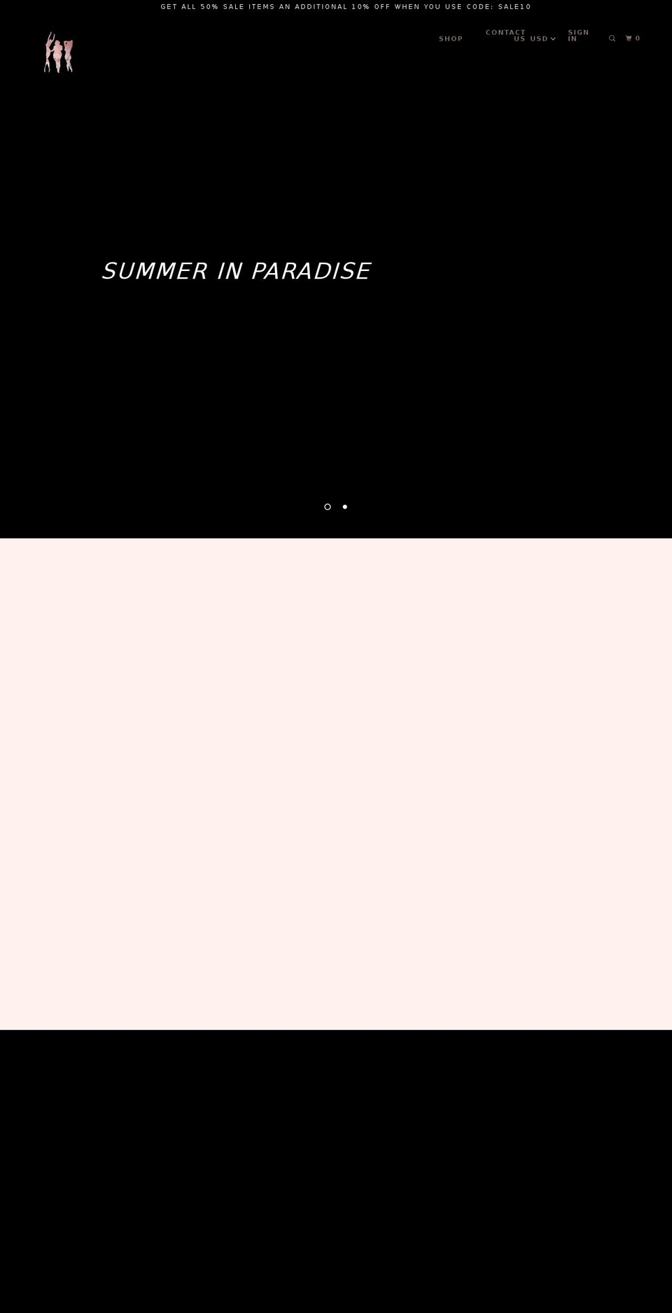 exoticurvesapparel.com — Shopify storefront screenshot
