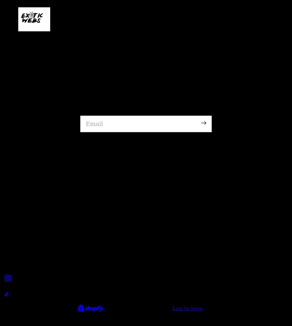 exoticwebs.com shopify website screenshot