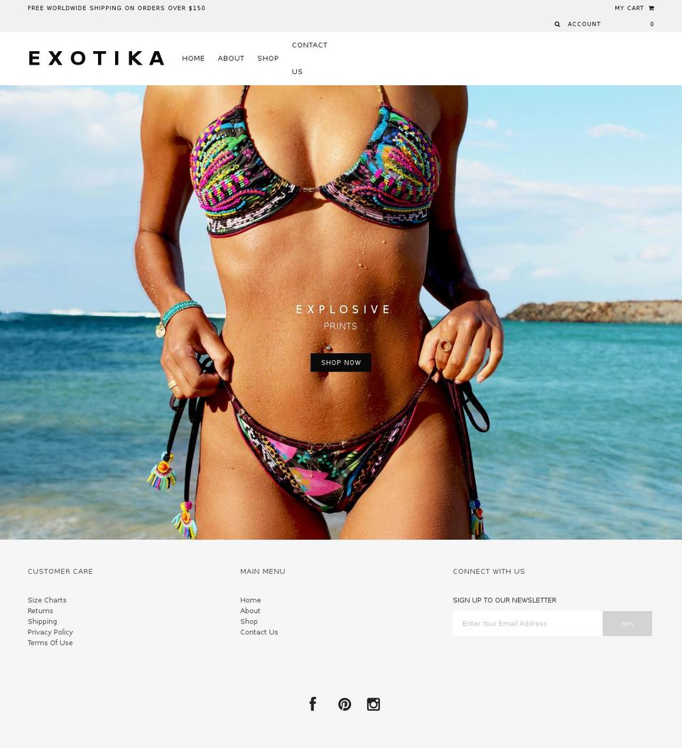 Copy of Icon Shopify theme site example exotikaswimwear.com